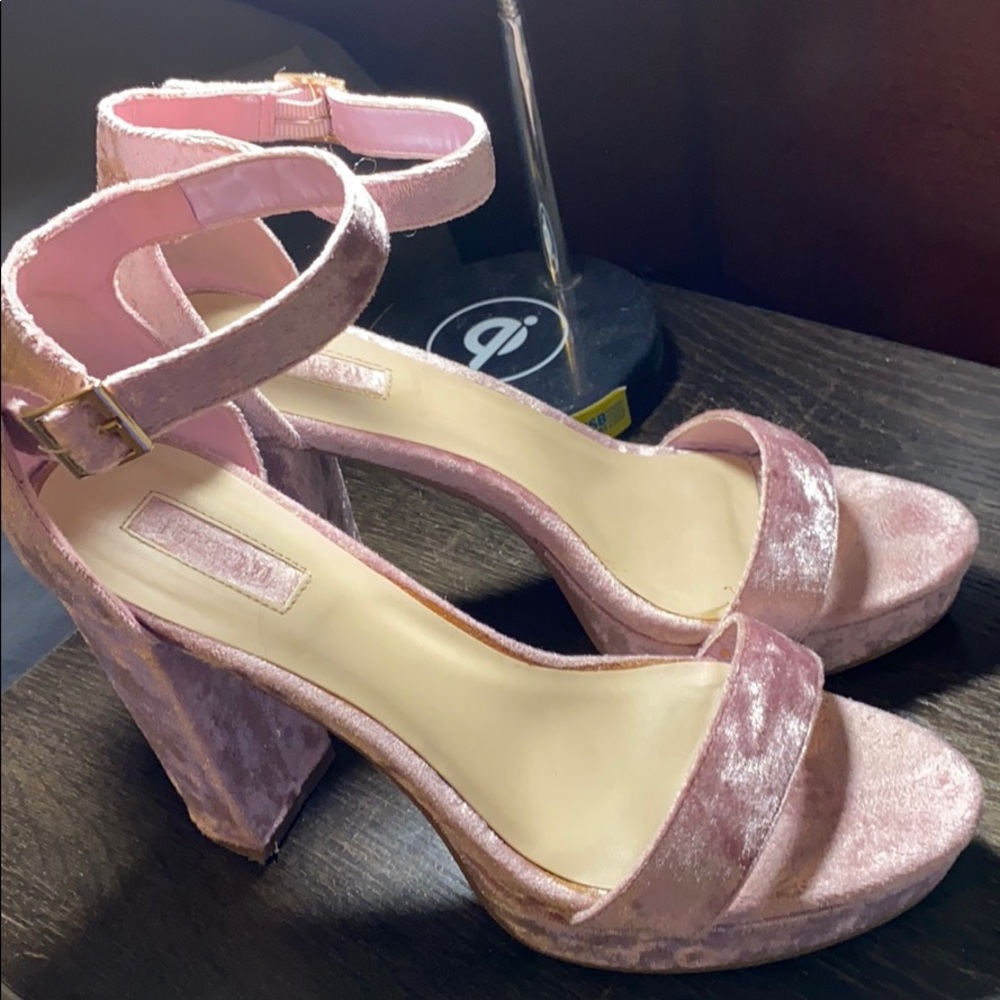 Pink Velvet heels